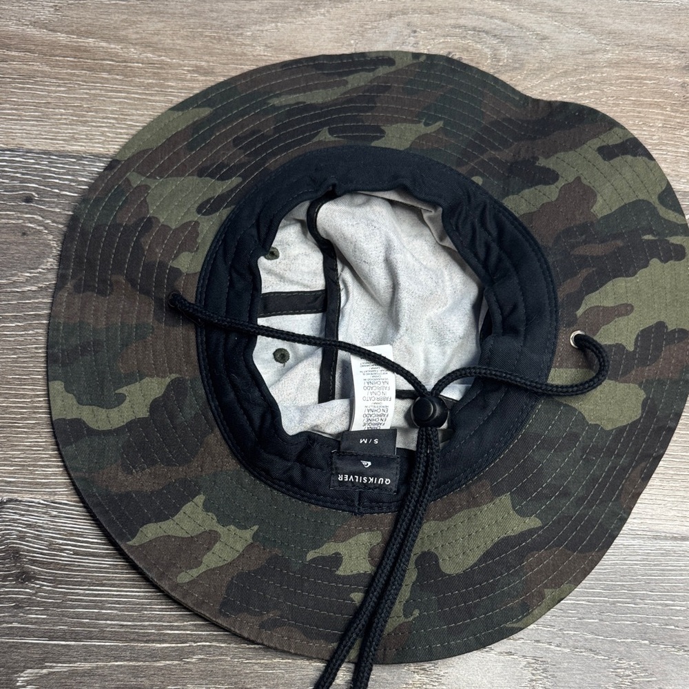 Quiksilver Green and Black Camouflage Hat 0299 - Picture 2 of 2